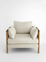 Sydney Cane Armchair - Washed Linen Flax - Images - Thumbnail 4