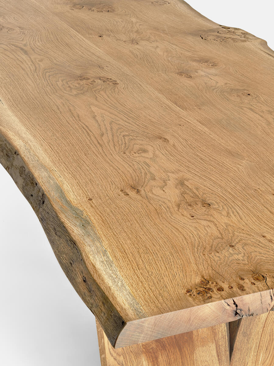 Calne Dining Table - Aged Oak - 300cm - Images - Image 9