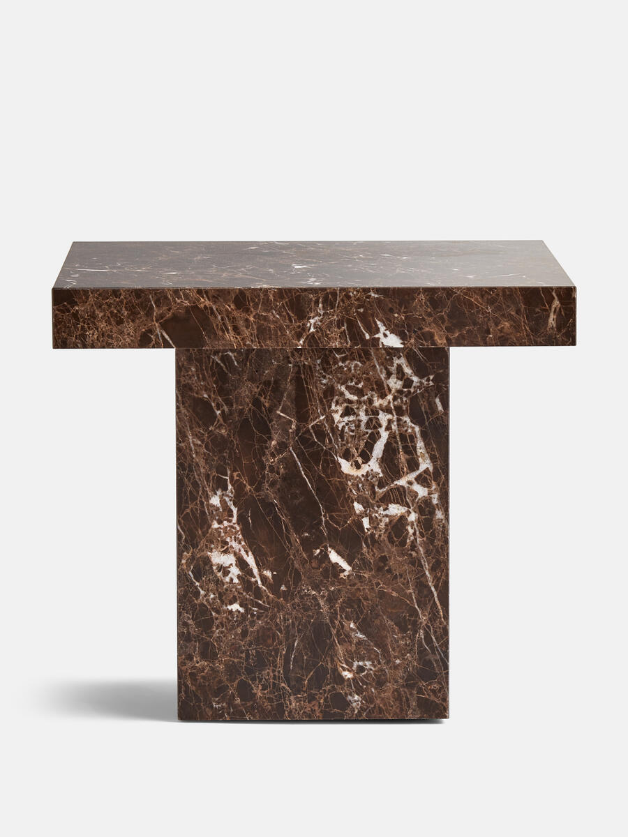 Phoenix Table - Dark Emperador Marble - Tall - Images - Image 3