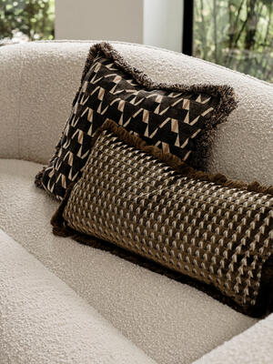 Charis Oblong Cushion - Ochre - Hover Image