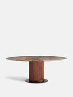 Murcell Oval Dining Table - Dark Emperador Marble - Images - Thumbnail 3