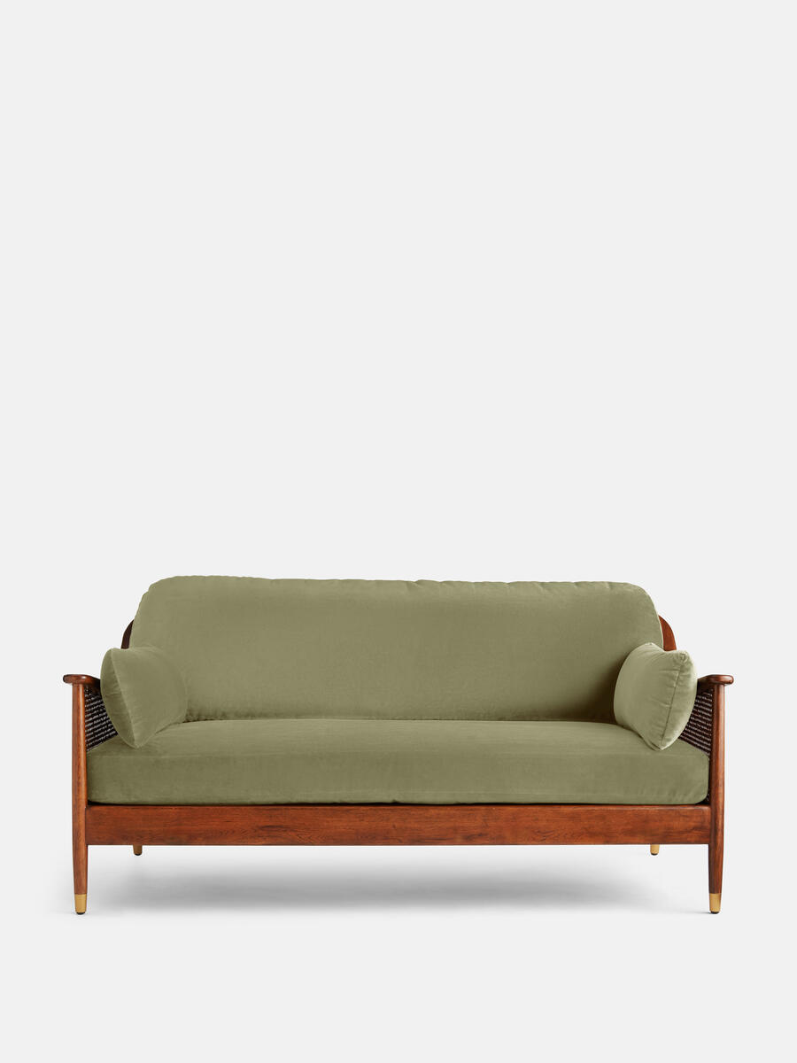 Atlanta Three Seater Sofa - Velvet - Lichen - Listing - Image 2