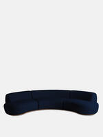 Aline Serpentine Modular Sofa - Four Seater - Dark Navy Linen - Listing - Thumbnail 1
