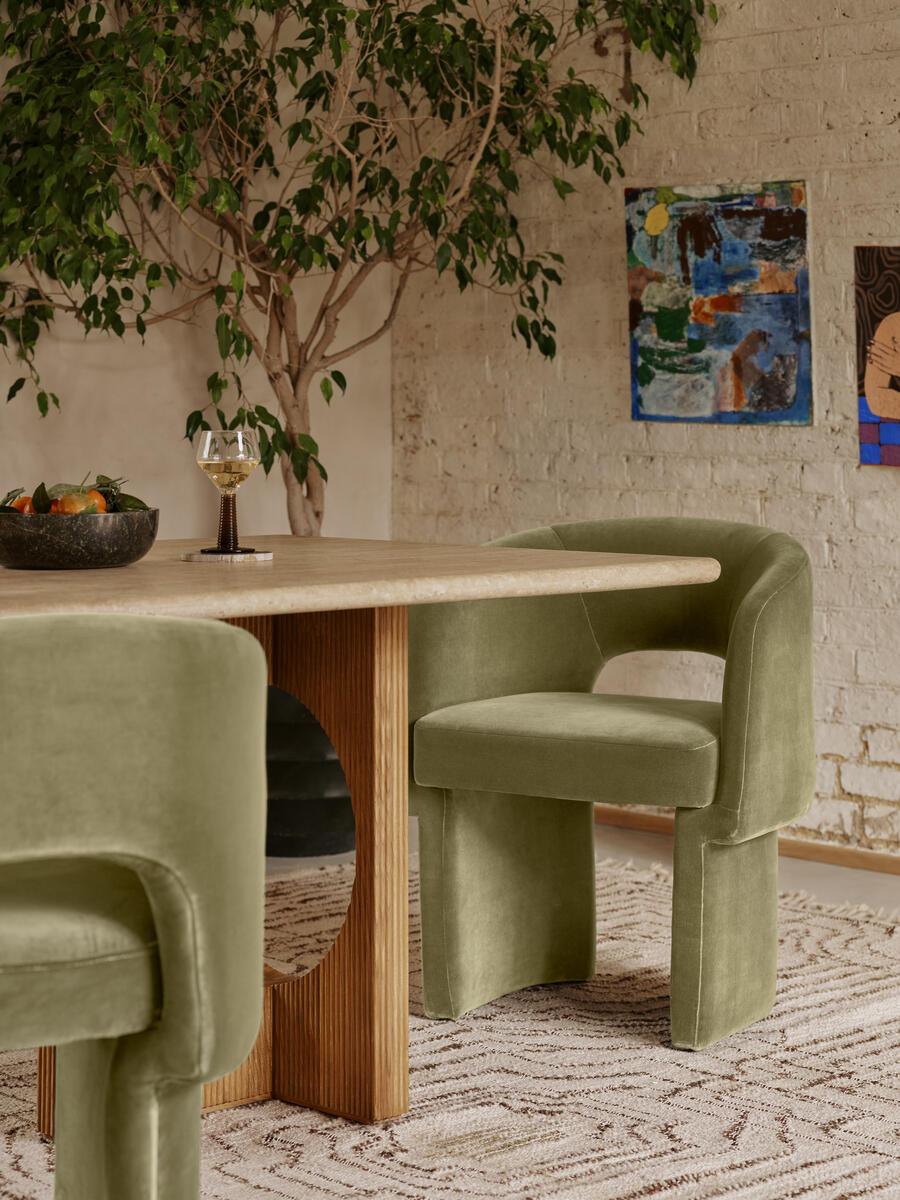 Morrell Dining Chair - Velvet - Lichen - Lifestyle - Image 2