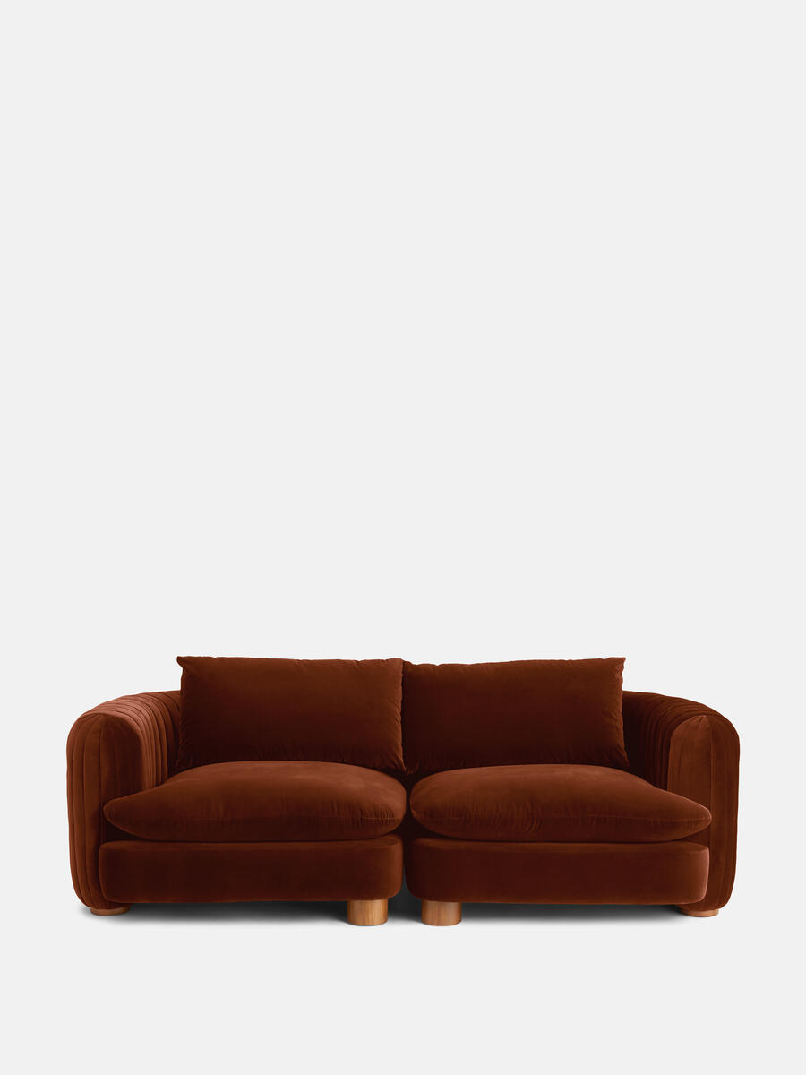 Vivienne Modular Sofa - Three Seater - Velvet Rust - Listing - Image 1