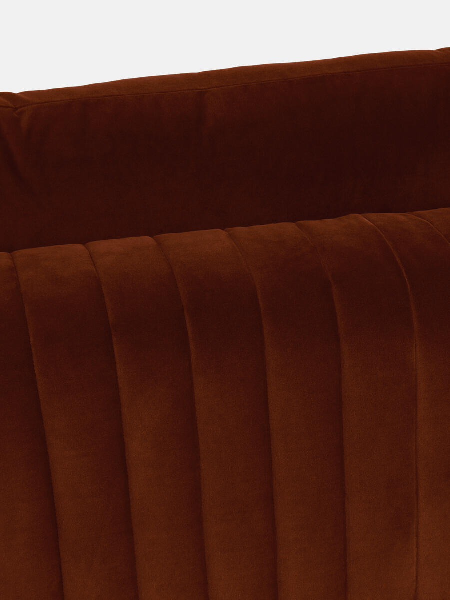 Vivienne Modular Sofa - Three Seater - Velvet Rust - Listing - Image 2