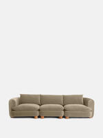 Vivienne Modular Sofa - Four Seater - Velvet Camel - Listing - Thumbnail 1