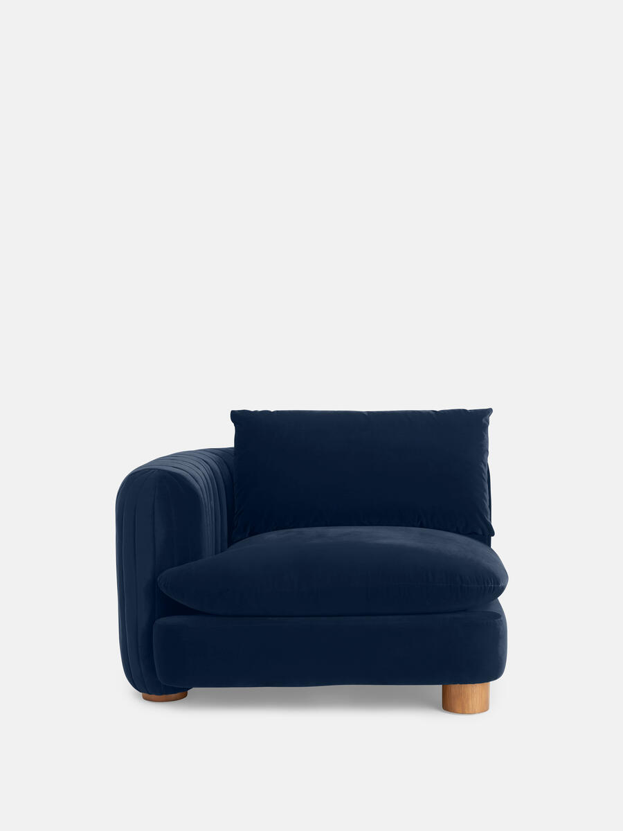 Vivienne Modular Sofa - Four Seater - Velvet - Royal Blue - Images - Image 3
