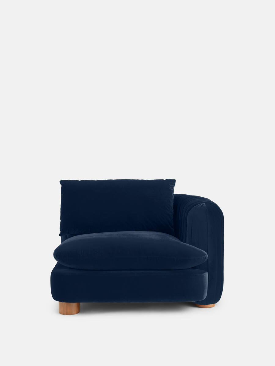 Vivienne Modular Sofa - Four Seater - Velvet - Royal Blue - Images - Image 5