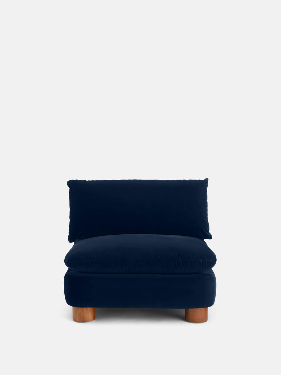 Vivienne Modular Sofa - Four Seater - Velvet - Royal Blue - Images - Image 4