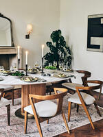 Murcell Oval Dining Table - Carrara Marble - Lifestyle - Thumbnail 3