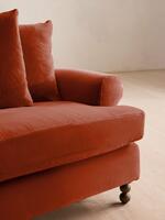 Audrey Four Seater Sofa - Velvet - Rust - Images - Thumbnail 6