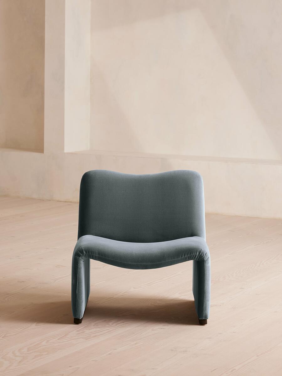Lovett Armchair - Velvet - Grey Blue - Listing - Image 2