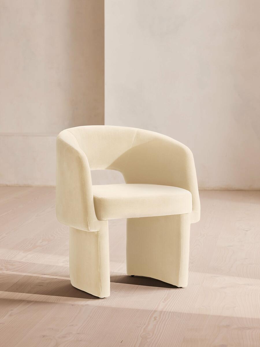 Morrell Dining Chair - Velvet - Porcelain - Listing - Image 1