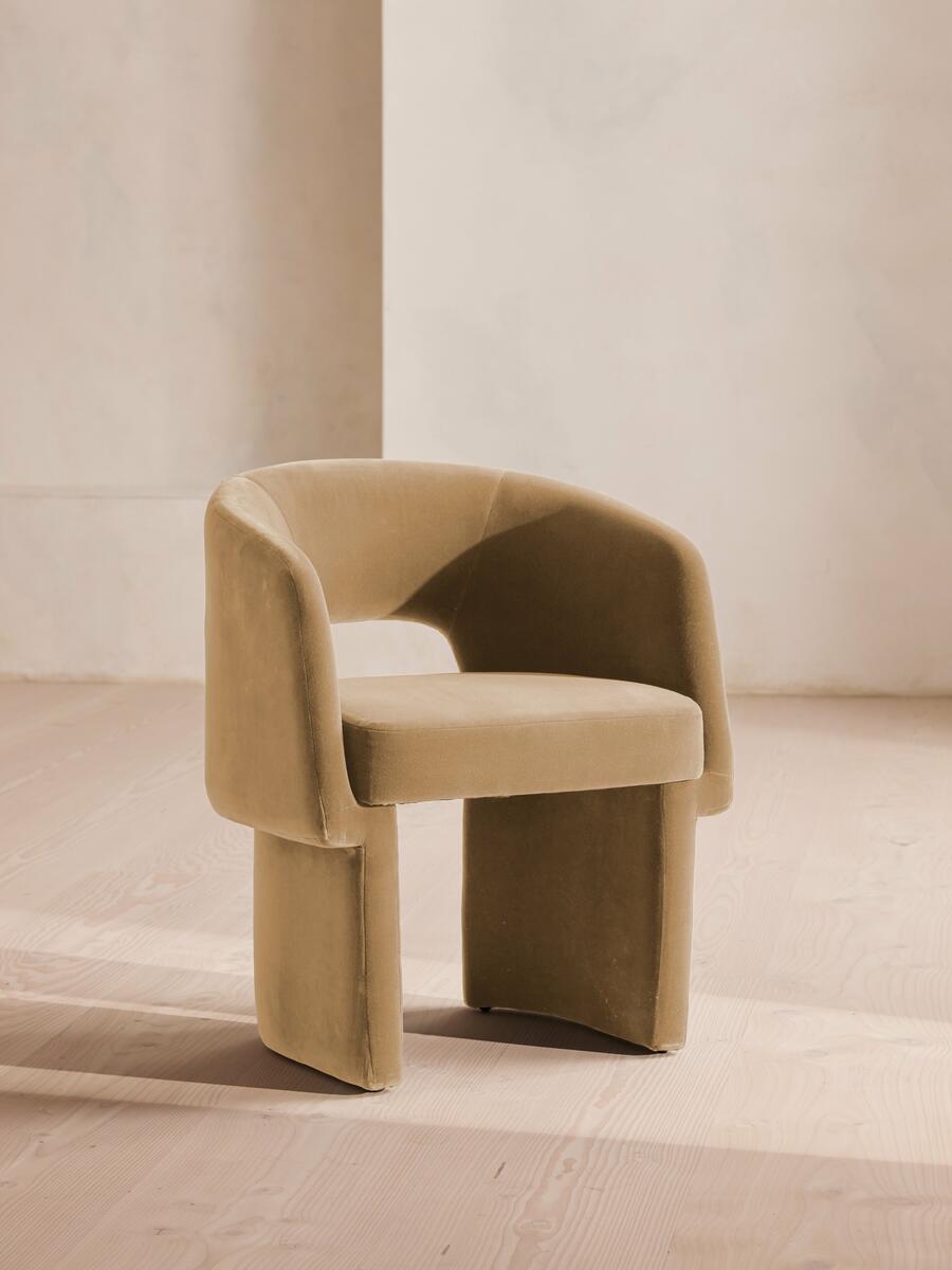 Morrell Dining Chair - Velvet - Camel - Listing - Image 1