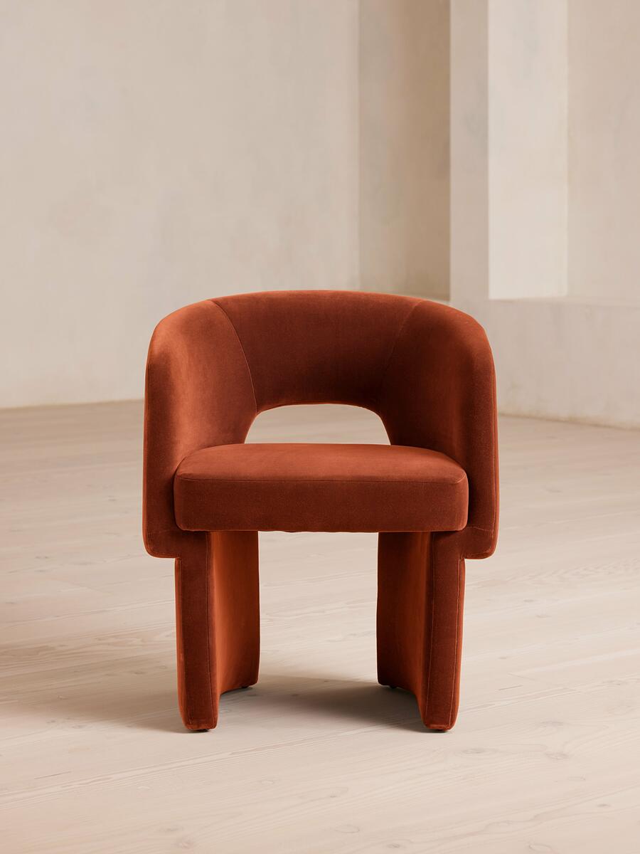 Morrell Dining Chair - Velvet - Rust - Listing - Image 2