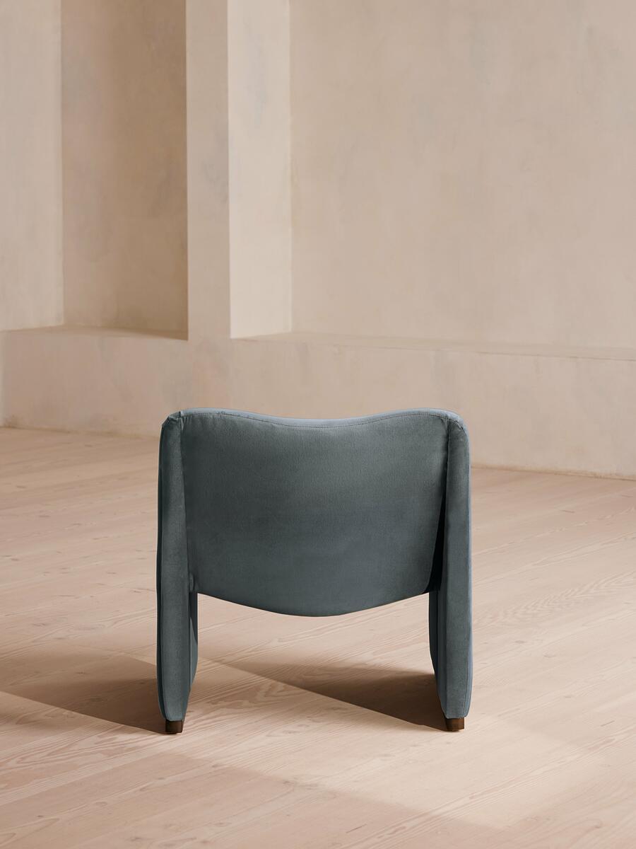 Lovett Armchair - Velvet - Grey Blue - Images - Image 4