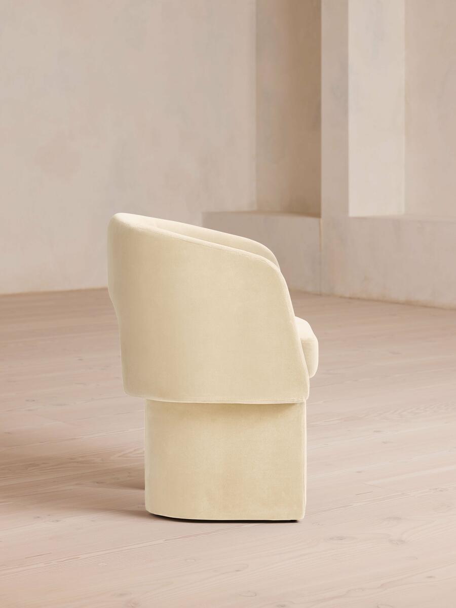 Morrell Dining Chair - Velvet - Porcelain - Images - Image 3