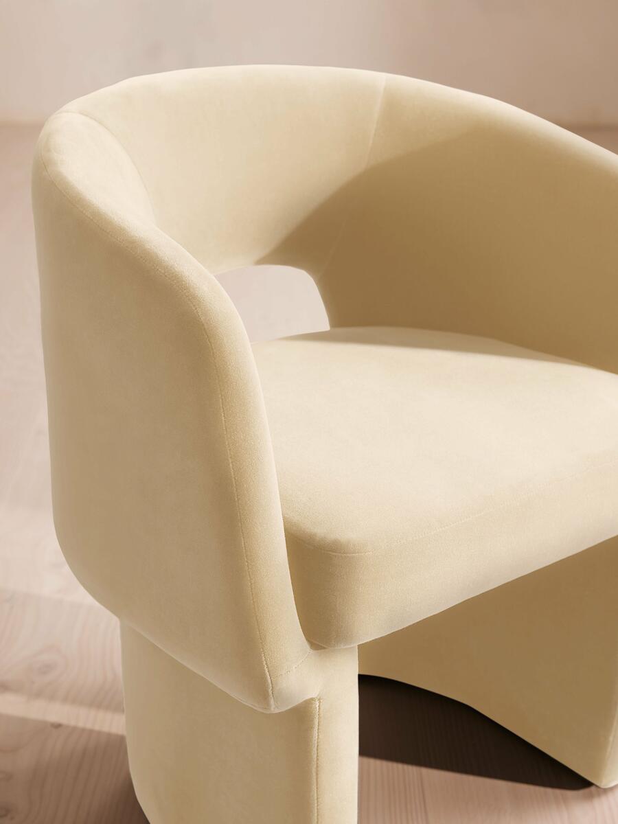 Morrell Dining Chair - Velvet - Porcelain - Images - Image 5