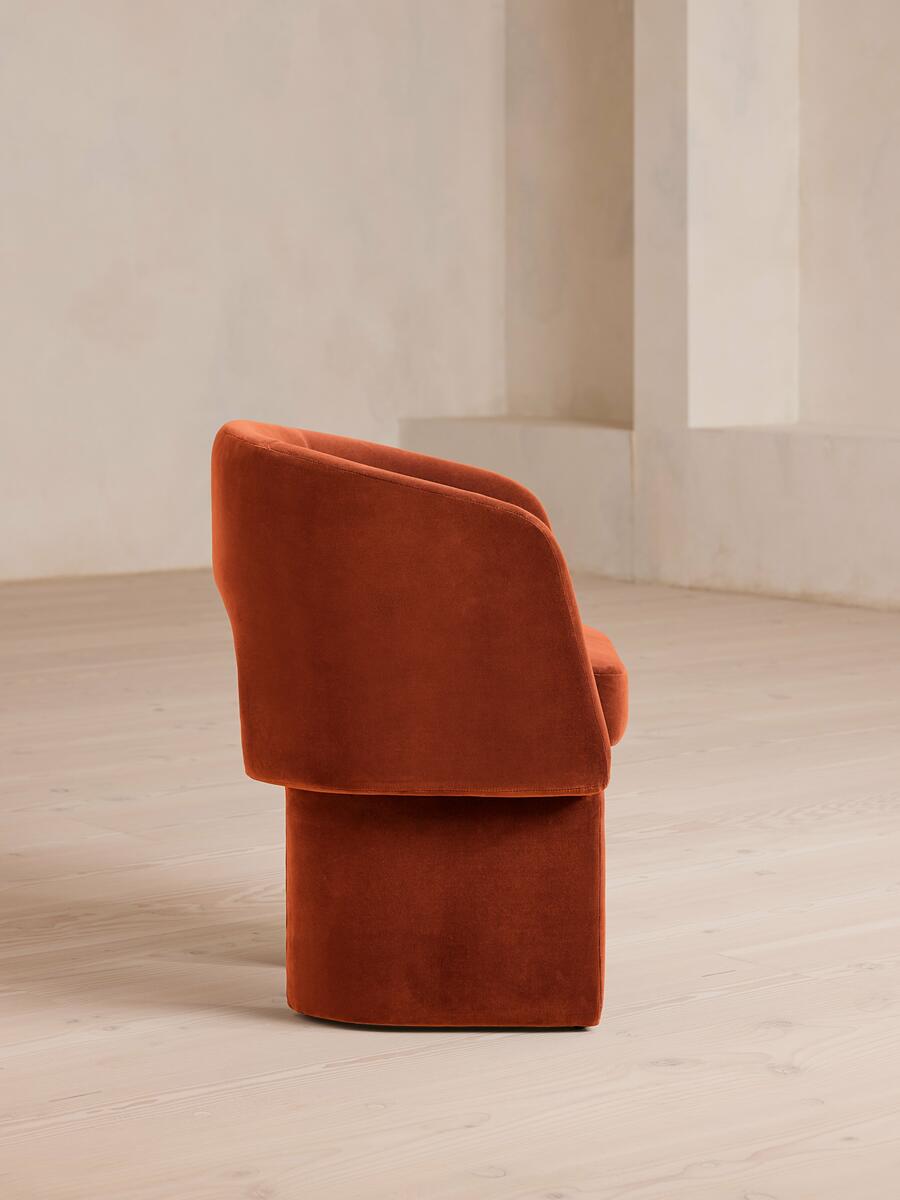 Morrell Dining Chair - Velvet - Rust - Images - Image 3
