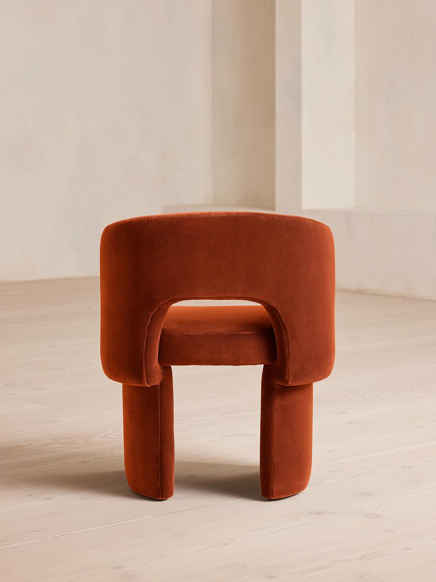 Morrell Dining Chair - Velvet - Rust - Images - Image 4