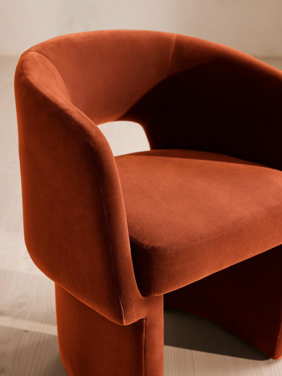 Morrell Dining Chair - Velvet - Rust - Images - Image 5