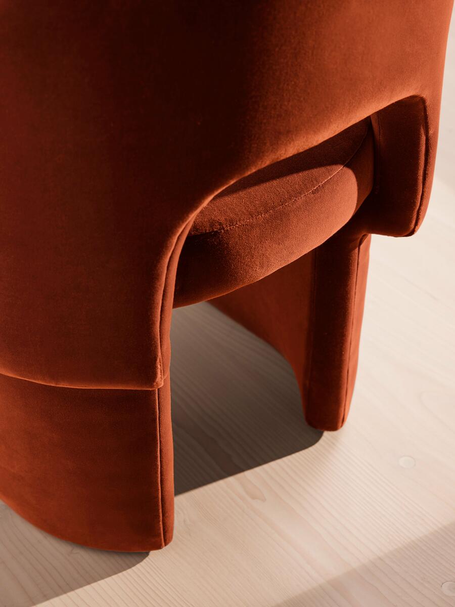 Morrell Dining Chair - Velvet - Rust - Images - Image 6