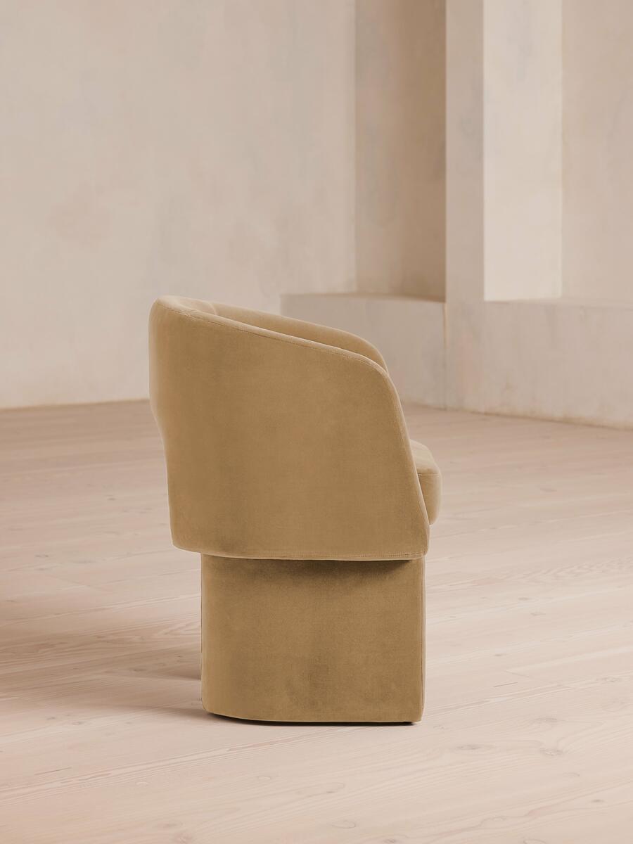 Morrell Dining Chair - Velvet - Camel - Images - Image 3