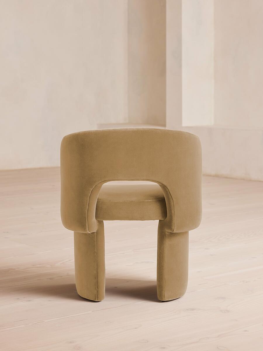 Morrell Dining Chair - Velvet - Camel - Images - Image 4