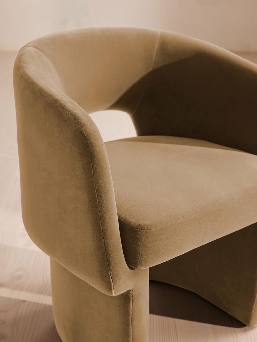 Morrell Dining Chair - Velvet - Camel - Images - Image 5