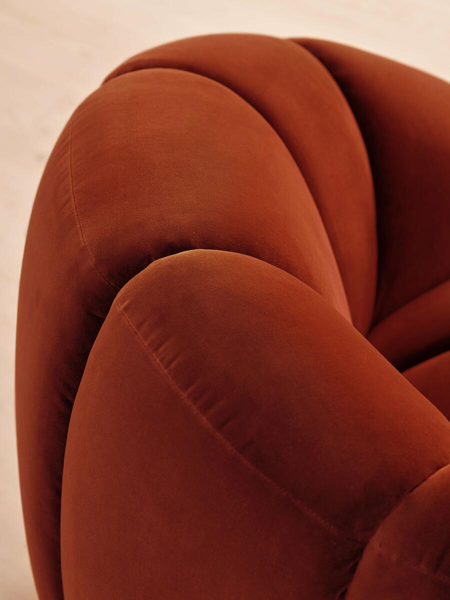 Garret Armchair - Velvet - Rust - Images - Image 7