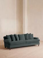 Audrey Four Seater Sofa - Velvet - Grey Blue - Listing - Thumbnail 1