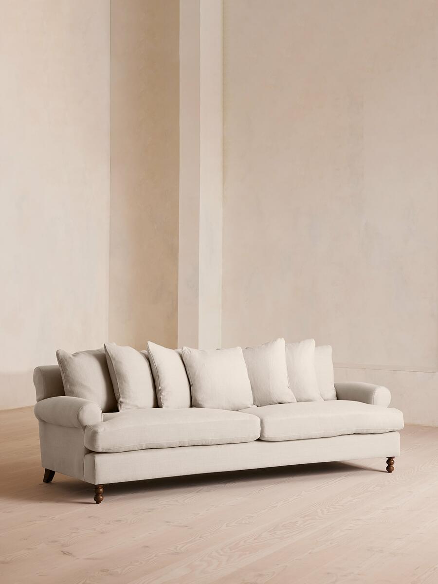 Audrey Four Seater Sofa - Linen - Bisque - Listing - Image 1
