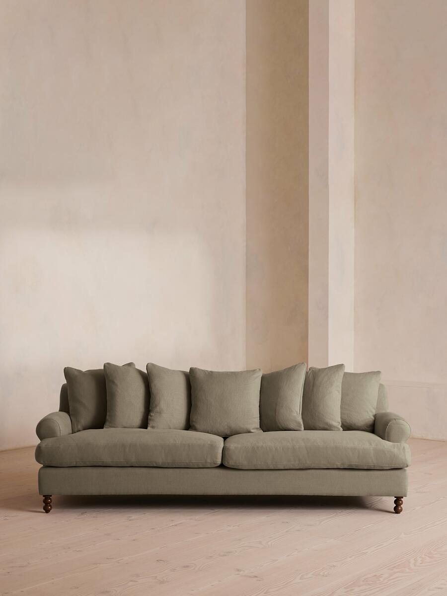 Audrey Four Seater Sofa - Linen - Sage - Listing - Image 2