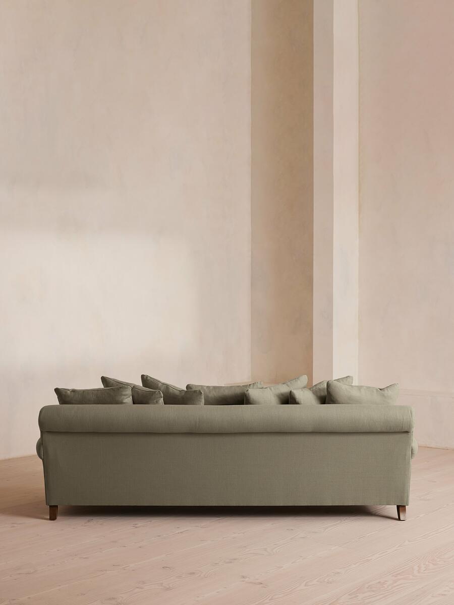 Audrey Four Seater Sofa - Linen - Sage - Images - Image 4