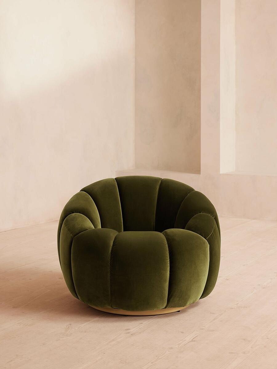 Garret Armchair - Velvet - Olive - Listing - Image 1