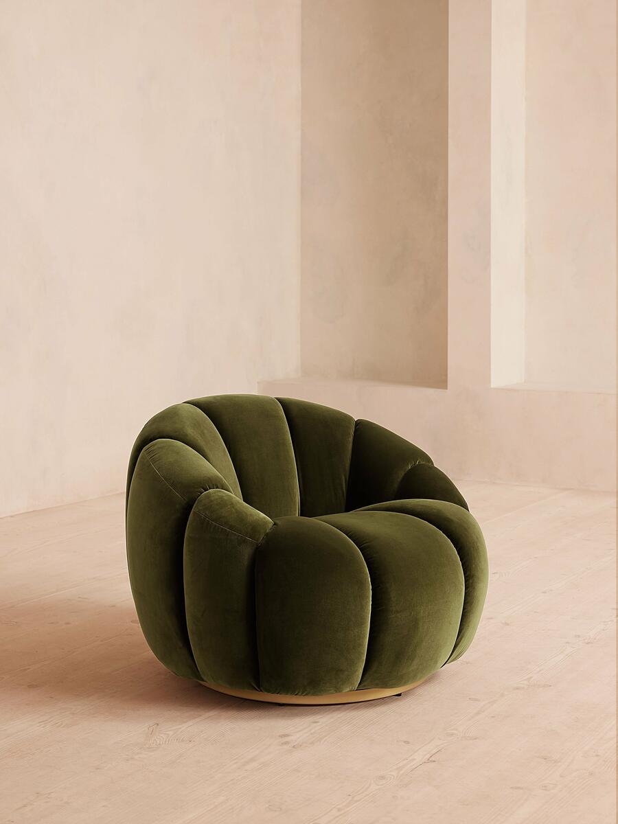 Garret Armchair - Velvet - Olive - Listing - Image 2