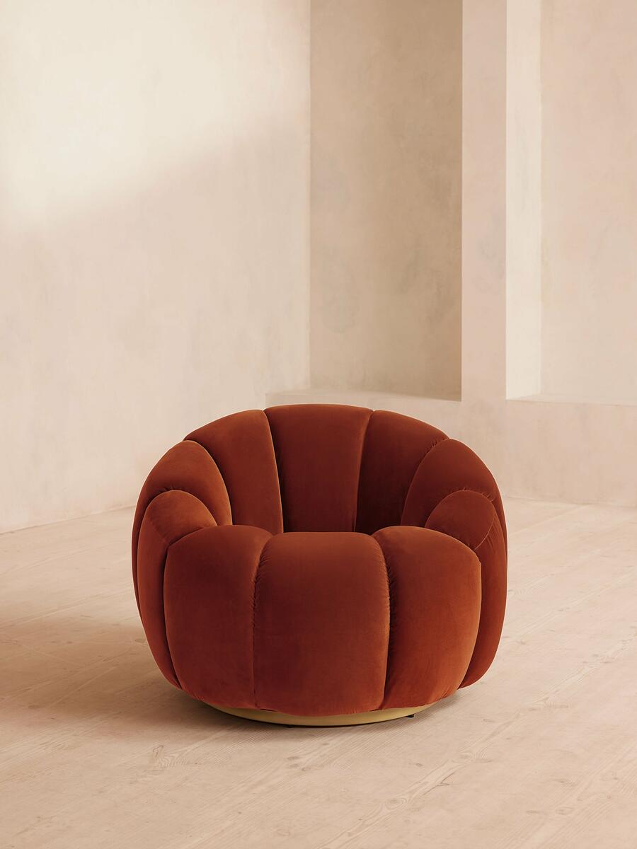 Garret Armchair - Velvet - Rust - Listing - Image 2