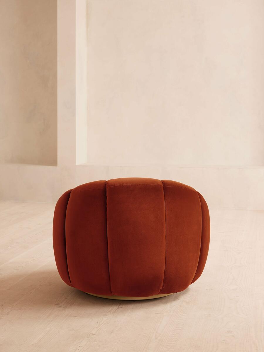 Garret Armchair - Velvet - Rust - Images - Image 4