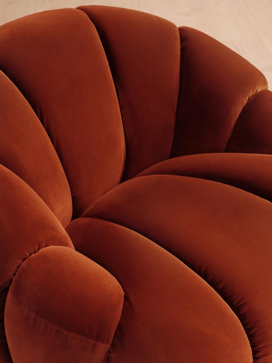 Garret Armchair - Velvet - Rust - Images - Image 5