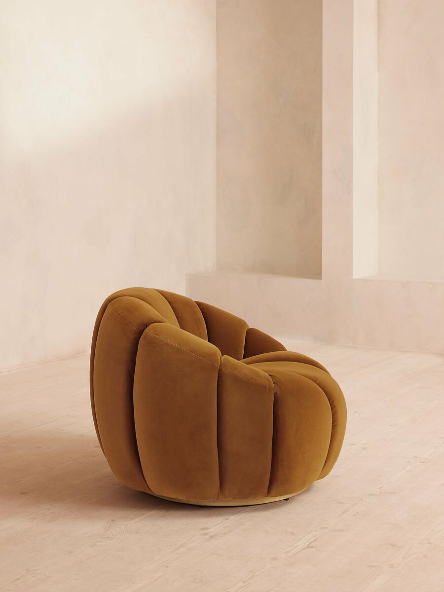 Garret Armchair - Velvet - Mustard - Images - Image 4