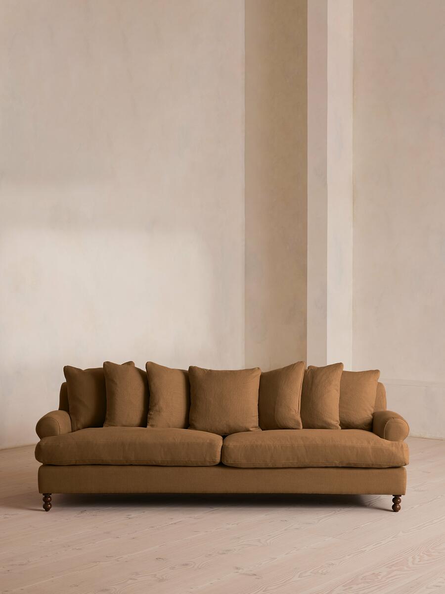 Audrey Four Seater Sofa - Linen - Ochre - Listing - Image 3