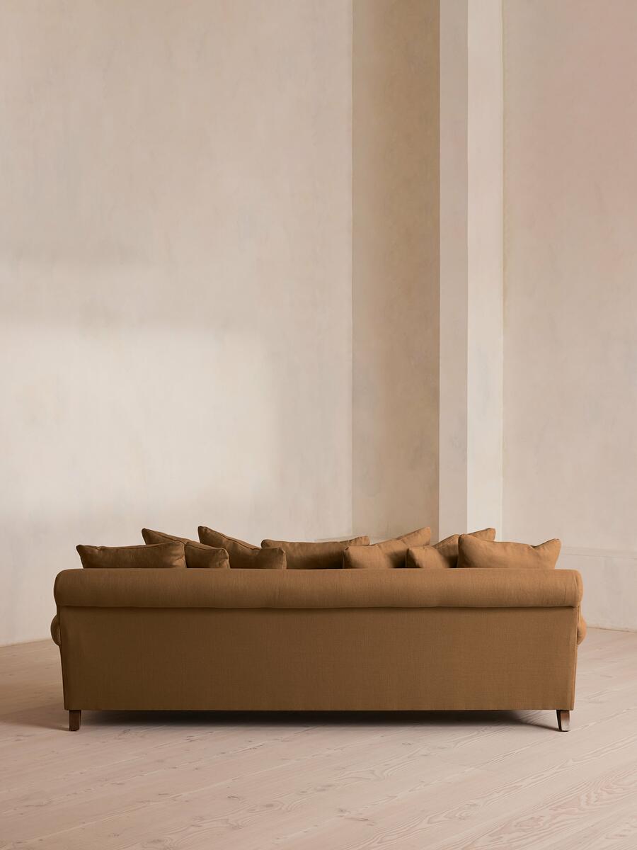 Audrey Four Seater Sofa - Linen - Ochre - Images - Image 5