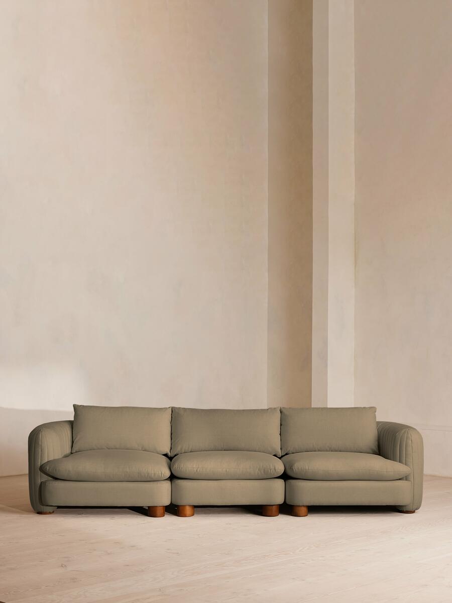 Vivienne Modular Sofa - Four Seater - Linen - Sage - Listing - Image 2