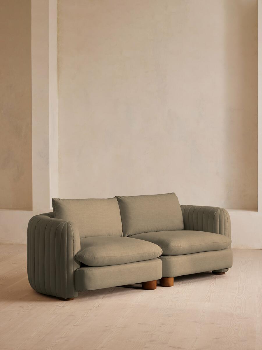 Vivienne Modular Sofa - Three Seater - Linen - Sage - Listing - Image 1
