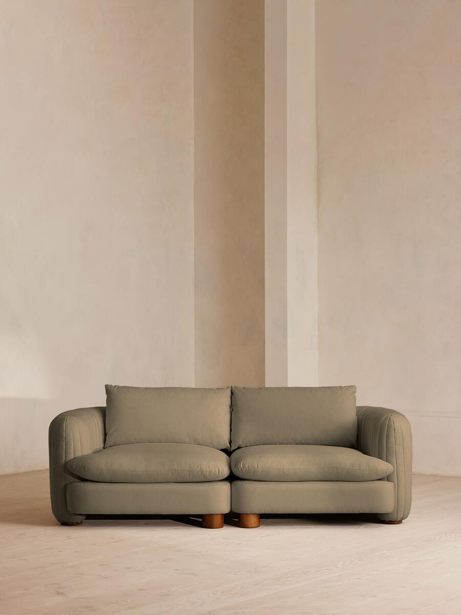Vivienne Modular Sofa - Three Seater - Linen - Sage - Listing - Image 2
