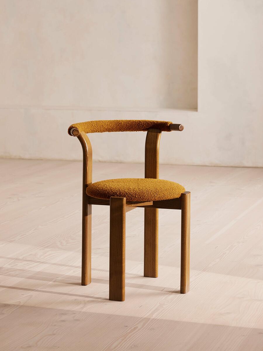 Pair of Zita Dining Chairs - Boucle - Mustard  - Listing - Image 2