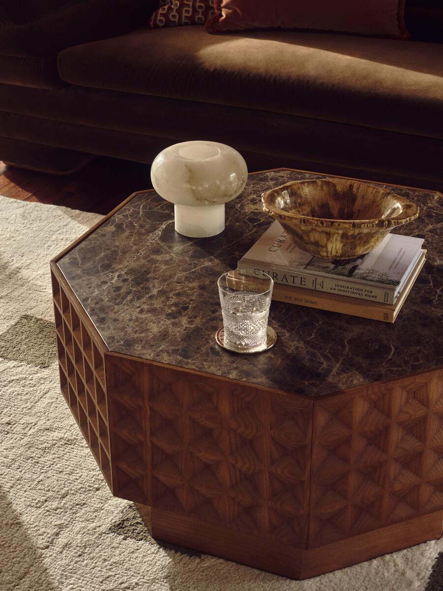 Dante Coffee Table - Dark Emperador Marble - Lifestyle - Image 3