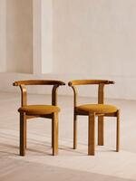 Pair of Zita Dining Chairs - Boucle - Mustard  - Listing - Thumbnail 1