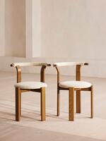 Pair of Zita Dining Chairs - Boucle - Natural - Listing - Thumbnail 1